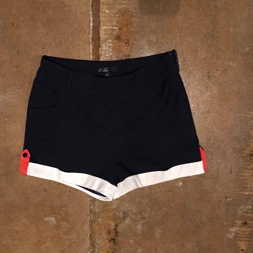 Tri colored shorts